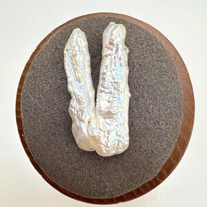 Loose Gemstone Baroque Double Bar Stick Cultured Pearl Size 1" Length